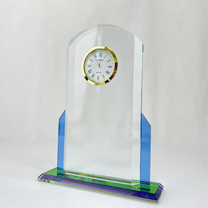 Reloj mecánico de cristal de mesa, reloj de escritorio de mesa en blanco con láser 3D K9 para regalo de recuerdos - Product Image 3