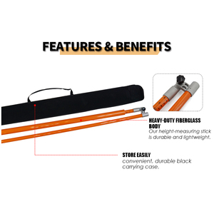 Varilla de Medición de Altura de Carga de Fibra de Vidrio de 15 Pies de Alta Resistencia con Poste Ajustable para Camiones - Product Image 3