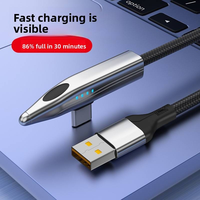 Câble de charge rapide USB-C vers USB-C tressé à 90 degrés 100W 27W 480Mbps pour jeux, téléphone, iPhone, iPad, ordinateur portable