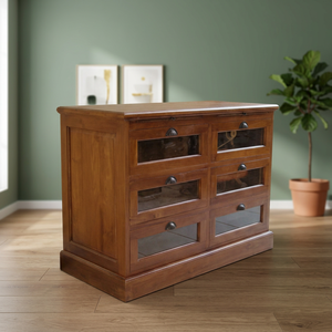 Teak Indoor Furniture Minimalist <b>Chest</b> of Drawers - Product Image 2