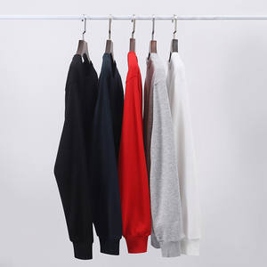 เสื้อสเวตเตอร์คอตตอนแบบสวมหัวคอกลมสำหรับผู้ชายโอเวอร์ไซซ์เสื้อสเวตเตอร์ลายผ้าย้อมสีพื้นย้อมสีล้วนแบบกำหนดเองได้ - Product Image 3