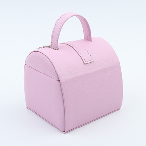 Portagioie <span class=keywords><strong>in</strong></span> Pelle PU, Scatola Portatile per Anelli, Orecchini, Collane e Orologi, Design con Chiusura Nascosta - Product Image 2