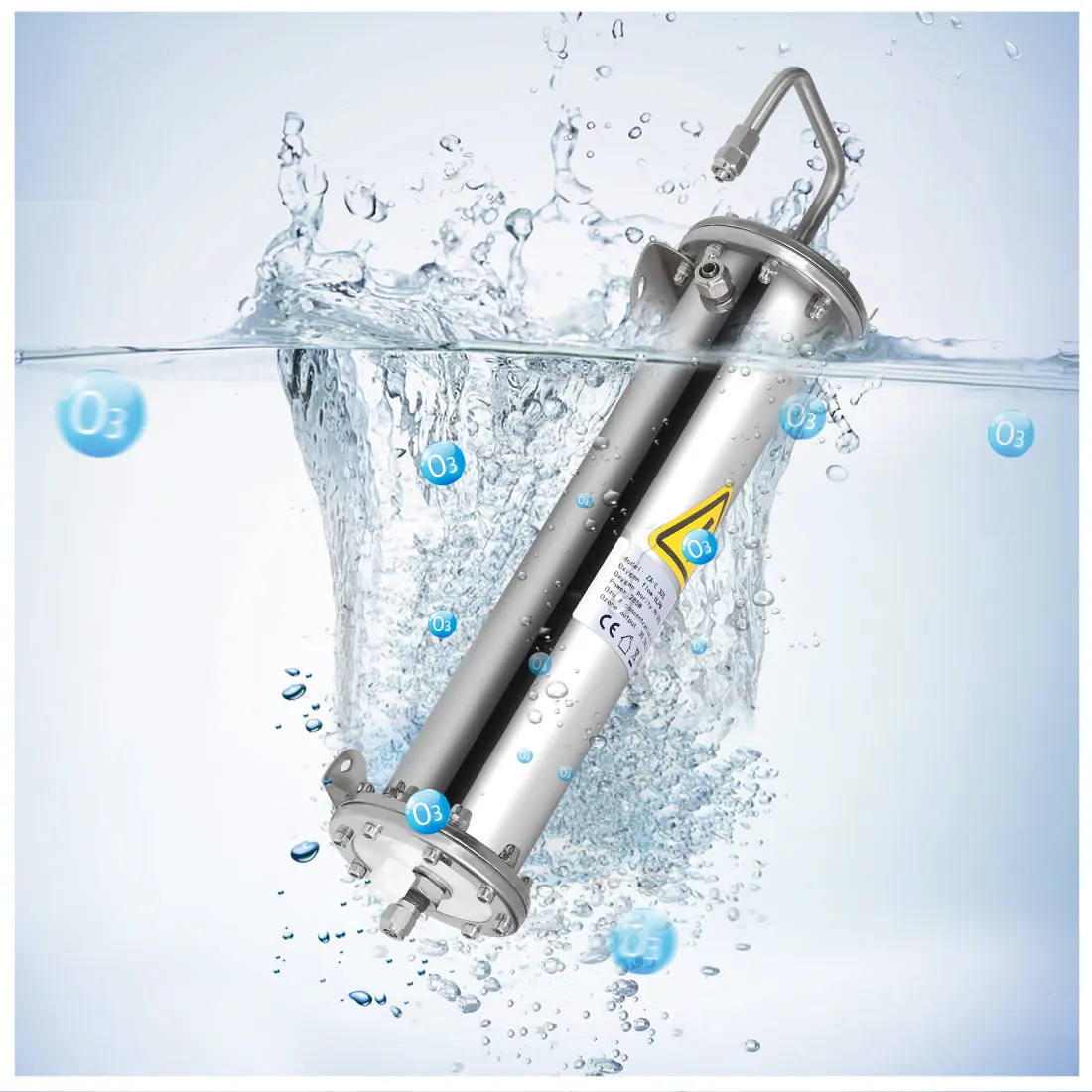 Dispositivo di sterilizzazione dell'ozono industriale Kit generatore di ozono dell'acqua tubo del depuratore d'acqua dell'ozono per l'acqua del bucato