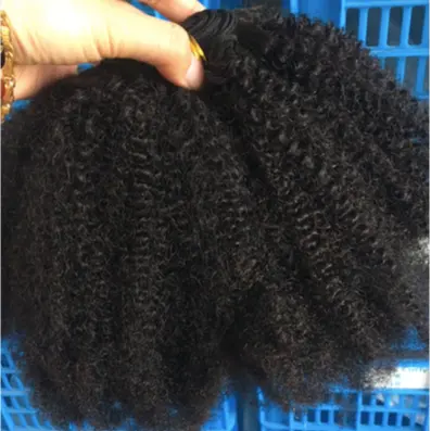 most popular Mongolian nina hair kinky twist human hair extension/meche/braiding/weaving