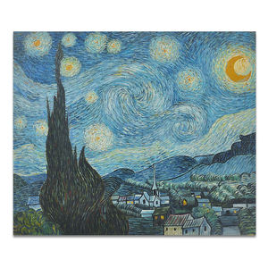 Peinture à l'huile sur toile d'artiste faite à la main, reproduction antique de Van Gogh, célèbre Nuit <span class=keywords><strong>étoilé</strong></span>e - Product Image 2