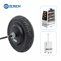 Moteur de roue sans engrenage à courant continu sans balais ZLTECH pour fauteuil roulant, entraînement BLDC, roue de 8 pouces, 250 W, 24 V, 500 tr/min, encodeur 4096PPR, charge de 100 kg