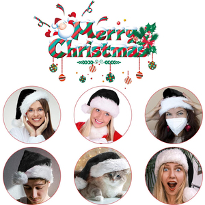 Cappelli di Babbo Natale neri personalizzati forniture per feste Festive per <span class=keywords><strong>capodanno</strong></span> - Product Image 3