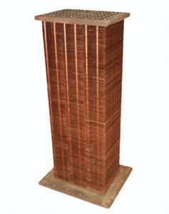 Enfriador de compresor industrial estacionario con intercambiador de calor de aletas de cobre refrigerado por aire y recipiente a presión - Product Image 3