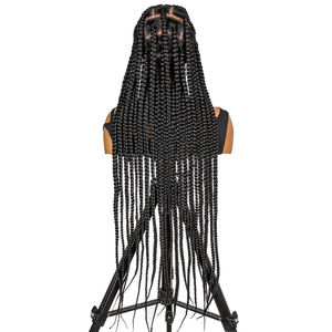 SuperNova 경량 편안한 보헤미안 박스 브레이드 전체 레이스 하트 모양 가발 투명 레이스 접착제 없음 자연 룩 - Product Image 5