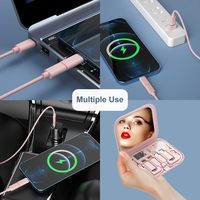 Kit de Conversion Câble de Charge Multi USB Adaptateur iOS/Type C/Micro USB Plateau de Rangement pour Carte SIM Boîtier de Rangement Câble USB 5-en-1