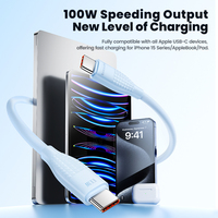 Cable de Carga Rápida y Datos USB-C a USB-C Toocki Multicolor de 100W PD TPE para Uso Diario y en Exteriores