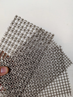 Grillage en acier inoxydable à mailles plates ondulées avec soudure et pliage pour séparateurs de pièce et cloisons