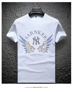 T-shirts en coton tricoté 100 % de qualité supérieure, coupe ample, style vintage, avec strass, imprimé léopard, respirants, best-sellers à prix abordable - Product Image 3