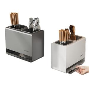 ที่วางมีดสี่เหลี่ยม สแตนเลส แห้งเร็ว ระบายอากาศได้ดี สำหรับจัดเก็บในครัว ที่วางมีดบนเคาน์เตอร์ - Product Image 4