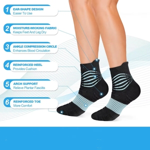Calcetines Tabi personalizados rendimiento atlético tobillo deporte dos dedos del pie calcetines de compresión correr 2 calcetines del dedo del pie - Product Image 5