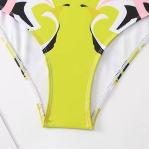 Conjunto de Bikini de 2 Piezas con Estampado Floral 3D Personalizado, Traje de Baño y Falda de Playa para Mujer, Servicio OEM Disponible - Product Image 3