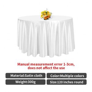 Large Black Tablecloth 120 Luxury Polyester Satin Event Round <b>Table</b> Cloth for Wedding - Product Image 2