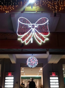 Ngoài Trời Lớn Giáng Sinh Trang Trí Dung Nham Chiếu Sáng Thương Mại Trang Trí Chiếu Sáng Litbow Khổng Lồ LED <span class=keywords><strong>Red</strong></span> Ribbon Bow Tie Cổng - Product Image 6