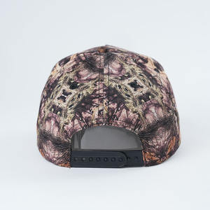 Real Tree Camo Camouflage 5 Panel Baseball Hat Cap 5 Panel Broderie Structure Coton Sport avec Logo Personnalisé - Product Image 4