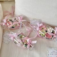 Boîte de rangement jetable en plastique transparent pour desserts et gâteaux, en forme de macaron, pour décoration de fête, 6 pièces