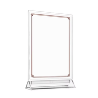 Support de menu de table transparent, porte-affiche double face en plastique transparent, cadres photo pour affichage sur bureau A5