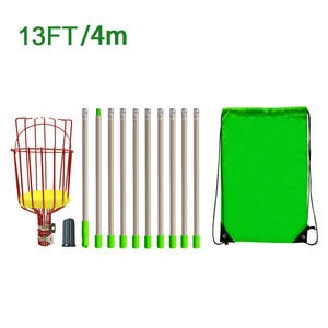 5.5-13ft trái cây picker công cụ thép không gỉ độ cao cao trái cây picker chọn công cụ với giỏ và cực dễ dàng để lắp ráp - Product Image 6