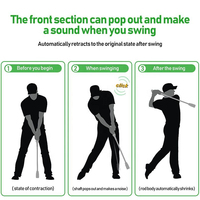 Correcteur de swing de golf, Correcteur de mouvement, Équipement d'entraînement auxiliaire au swing, Bâton sonore, Ceinture sonore pour swing