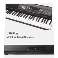 Professional Piano Double Pulley USB Function Piano Electric Organ Musical Instruments Electronic Piano Keyboard 61 Keys MIDI