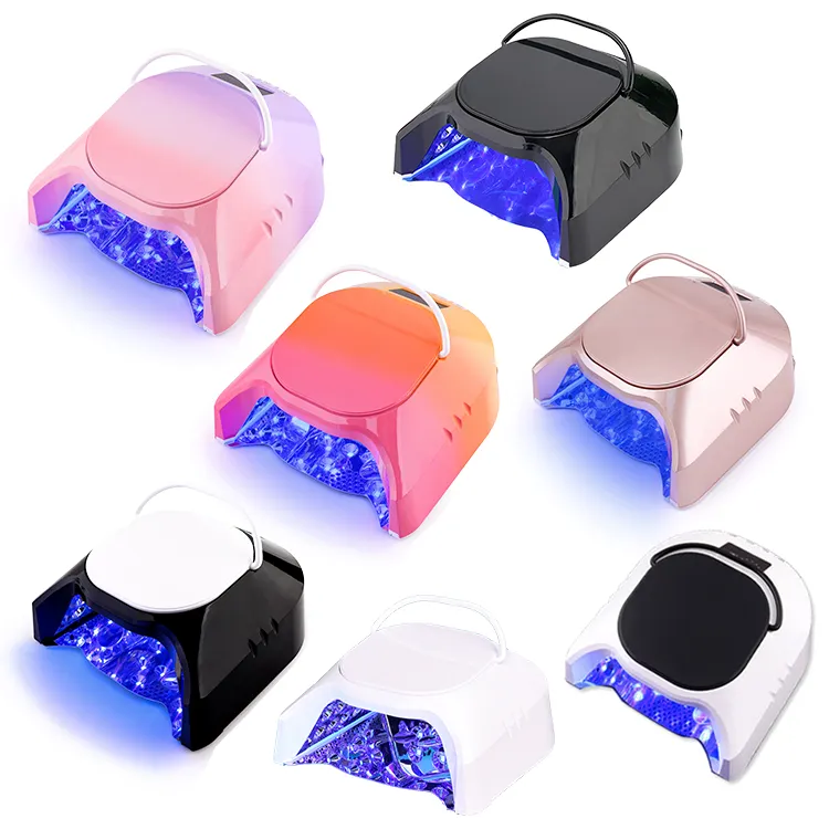 2023 NEW Low Custom MOQ 86W Cordless Rechargeable Professional Gel UV LED Nail Lamp With Handle