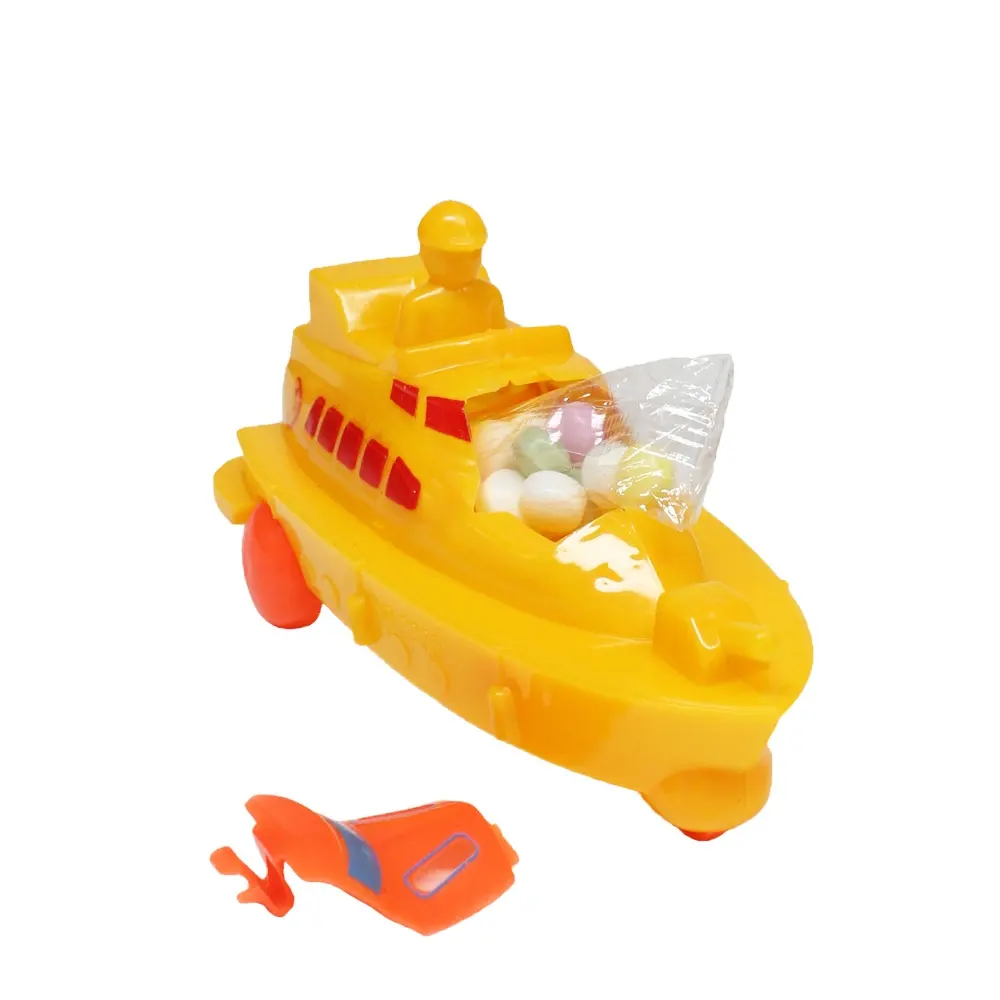 Goedkope animal plastic pull back wending machine speelgoed met snoep