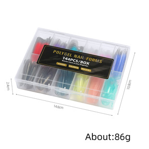 Lot de 144 formes à ongles en acrylique couleur macaron, moules d'extension rapide pour polygel, capsules d'ongles pour salon de manucure et nail art - Product Image 6