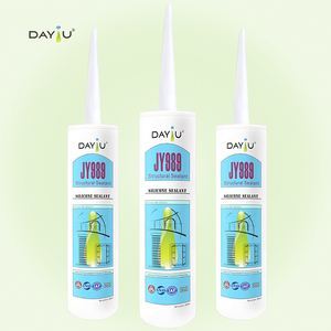 Sellador Estructural Neutro <span class=keywords><strong>JAYO</strong></span> de 300 ml, Resistente a la Intemperie, Adhesivo de Silicona para Construcción de Muros Cortina de Vidrio y Trabajos en Madera - Product Image 1