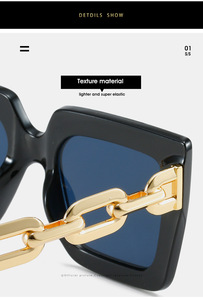 <span class=keywords><strong>Gafas</strong></span> <span class=keywords><strong>de</strong></span> <span class=keywords><strong>sol</strong></span> cuadradas rectangulares para hombre <span class=keywords><strong>y</strong></span> mujer, anteojos con marco <span class=keywords><strong>de</strong></span> metal, moda coreana - Product Image 5