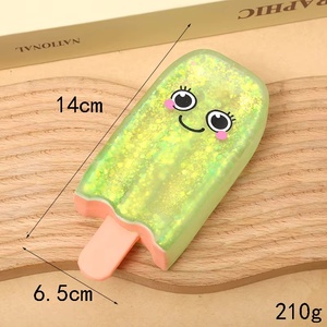 Colorful Ice Cream <b>Bar</b> Style Squishy Toy with Smiley Face Soft PU Squeeze Stress Relief Fidget Toy for Party Gift and Daily Fun - Product Image 3