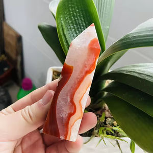 Columna de Cristal de Cornalina Natural al por Mayor, Torre de Cristal Fantasma, Piedra de Ágata Roja para Regalo - Product Image 5