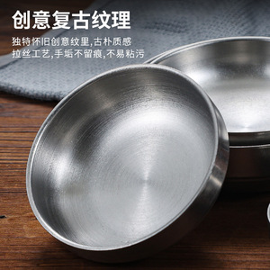 304 Stainless Steel Bowl Solid Color Camping Dishware For Child Use - Product Image 2