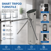Système de contrôle d'accès RFID semi-automatique en acier inoxydable 304, tourniquet tripode piétonnier haute sécurité pour salle de sport