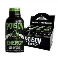 Etiqueta Termoencogible de PET Impresa Personalizada para Botellas de Bebidas Energéticas de 2 OZ, Etiquetas en Rollo