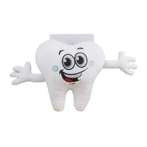 สร้างสรรค์ของขวัญส่งเสริมการขายรอยยิ้มฟันสีขาวของเล่นตุ๊กตายัดของเล่นที่กำหนดเองสำหรับทันตแพทย์ร้าน