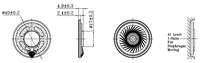 Haut-parleur micro étanche FCE BRAND 40mm 32Ω 1W pour système audio de véhicule/appareil éducatif/interphone/système sonore