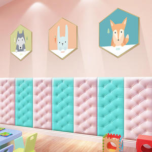 2022 XPE autoadesivo 3D Wall Sticker sul comodino Anti-collisione Soft Bag rivestimento murale spesso 10mm pannello a parete impermeabile Kid - Product Image 4