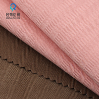 Tissu Sergé Chevron Uni 100% Coton Peigné, Technique de Tissage pour Vêtements Décontractés - Vestes et Pantalons