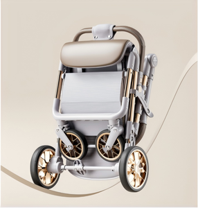 Cochecito <span class=keywords><strong>de</strong></span> Bebé Ligero <span class=keywords><strong>de</strong></span> Aluminio con Ruedas con Amortiguación, Silla <span class=keywords><strong>de</strong></span> Paseo Plegable para Bebés con Bandeja y Portavasos para Viajes - Product Image 6