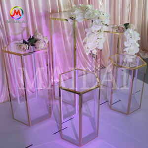 Présentoir à gâteaux et desserts en acrylique, 7 pièces, toile de fond transparente, décoration de mariage, à vendre - Product Image 3