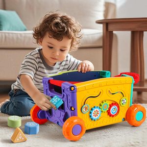 EPT Nuevo Carro de Actividades Musicales Educativo Multifuncional, Bloques de Construcción, Asistente para Caminar para Niños Pequeños, Andador para Bebés - Product Image 3