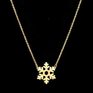 Collier en acier inoxydable sur le thème de Noël Flocon de neige Père Noël Citrouille Voiture Pendentif dans un style de bijoux arc-en-ciel pour la mode d'hiver - Product Image 1