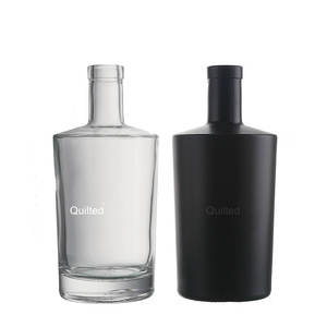 Emballage personnalisé <span class=keywords><strong>de</strong></span> bouteilles en verre pour spiritueux, <span class=keywords><strong>rhum</strong></span>, vodka, whisky, gin, noir mat vert <span class=keywords><strong>de</strong></span> luxe, 100 ml, 375 ml, 500 ml, 750 ml, imprimé - Product Image 2