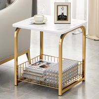 Ventes chaudes, table de chevet à 3 niveaux, cadre en métal stable, style industriel rétro, étagère de rangement, table d'appoint, table de chevet pour salon, chambre à coucher, bureau