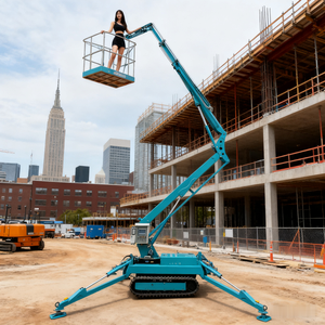 Ce-zertifizierter kleiner elektrischer hydraulischer <span class=keywords><strong>Sky</strong></span> Spider Cherry Picker Ketten ausleger mit automatischer Nivellierung - Product Image 5