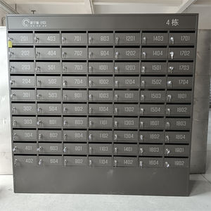 Antiguo edificio grande montado en la pared de acero inoxidable apartamento buzón comercial poste de seguridad cerradura al aire libre Buzón de Metal China - Product Image 2